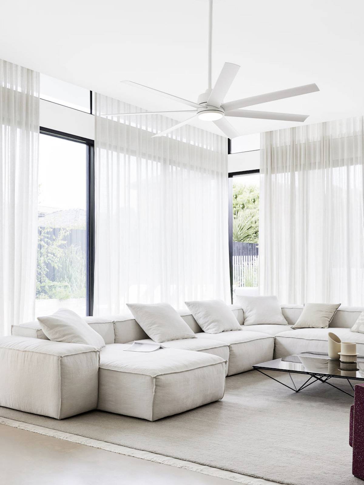 Lucci AIR Atlanta Deckenventilator 52W (Ø x H) 142cm x 35cm Weiß mit Fernbedienung