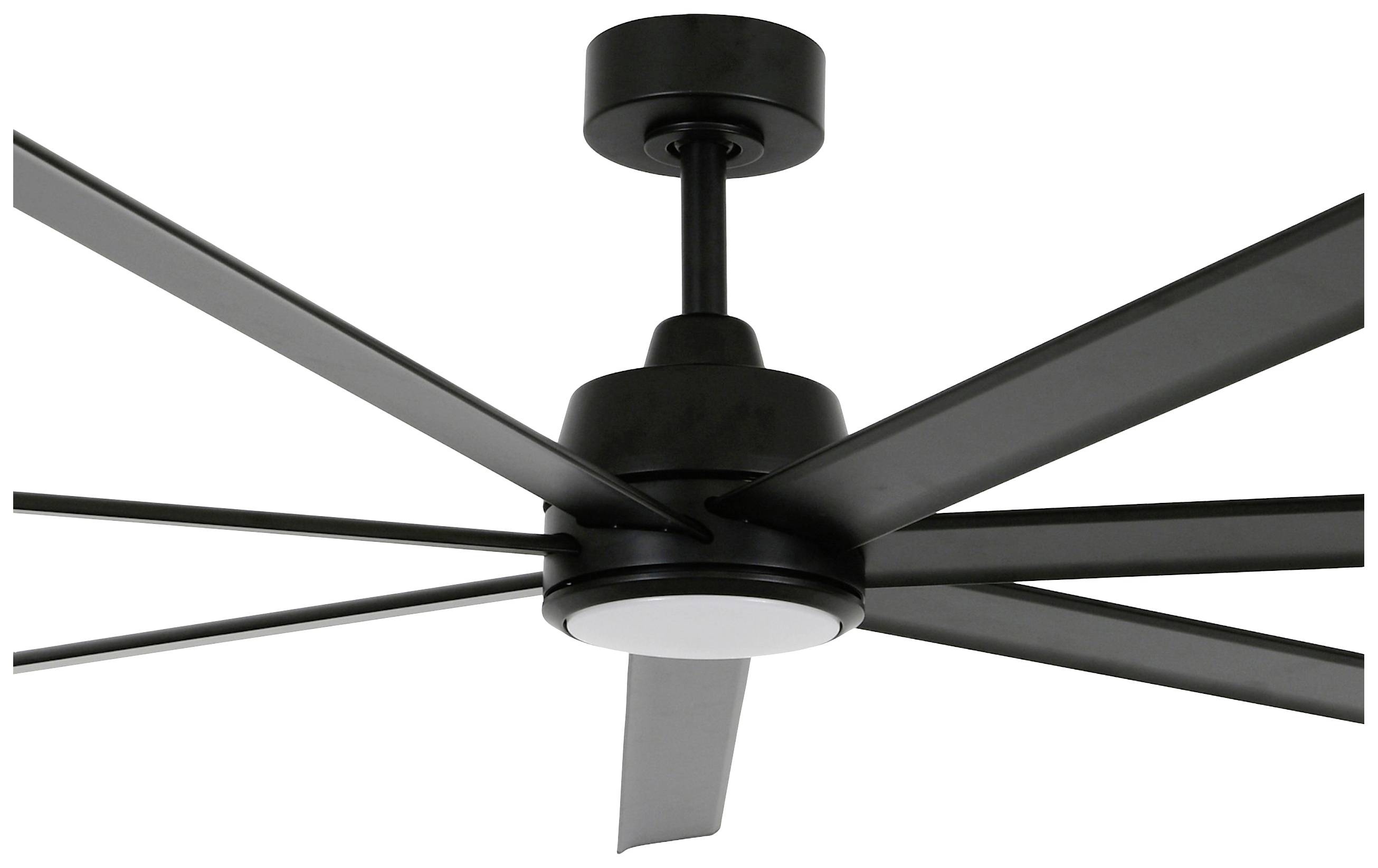 Lucci AIR Atlanta II Deckenventilator 55W (Ø x H) 183cm x 35cm Schwarz mit Fernbedienung