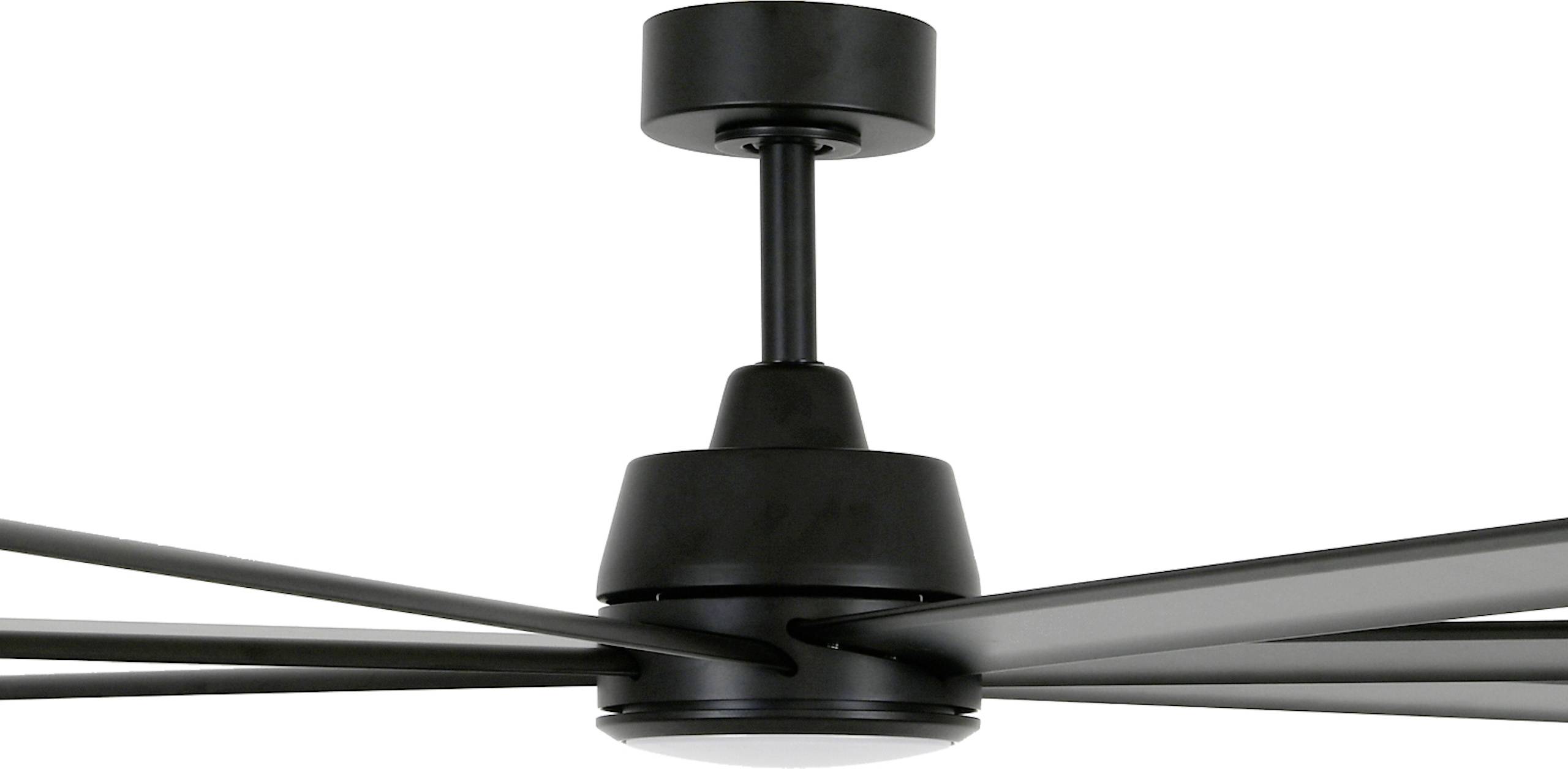 Lucci AIR Atlanta II Deckenventilator 55W (Ø x H) 183cm x 35cm Schwarz mit Fernbedienung