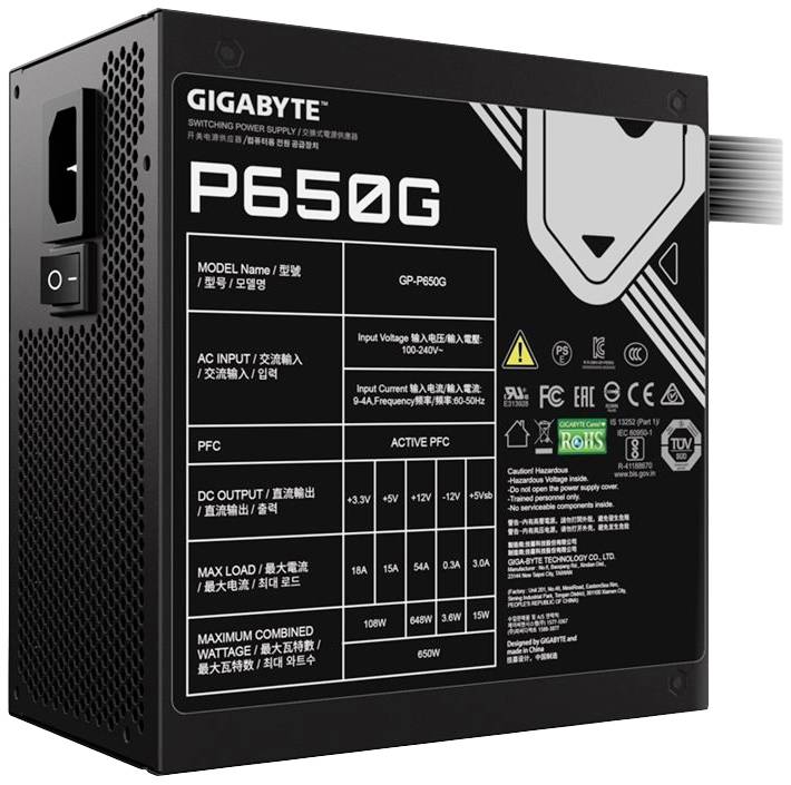 Gigabyte GP-P650G PC Netzteil 650 W ATX 80PLUS® Gold