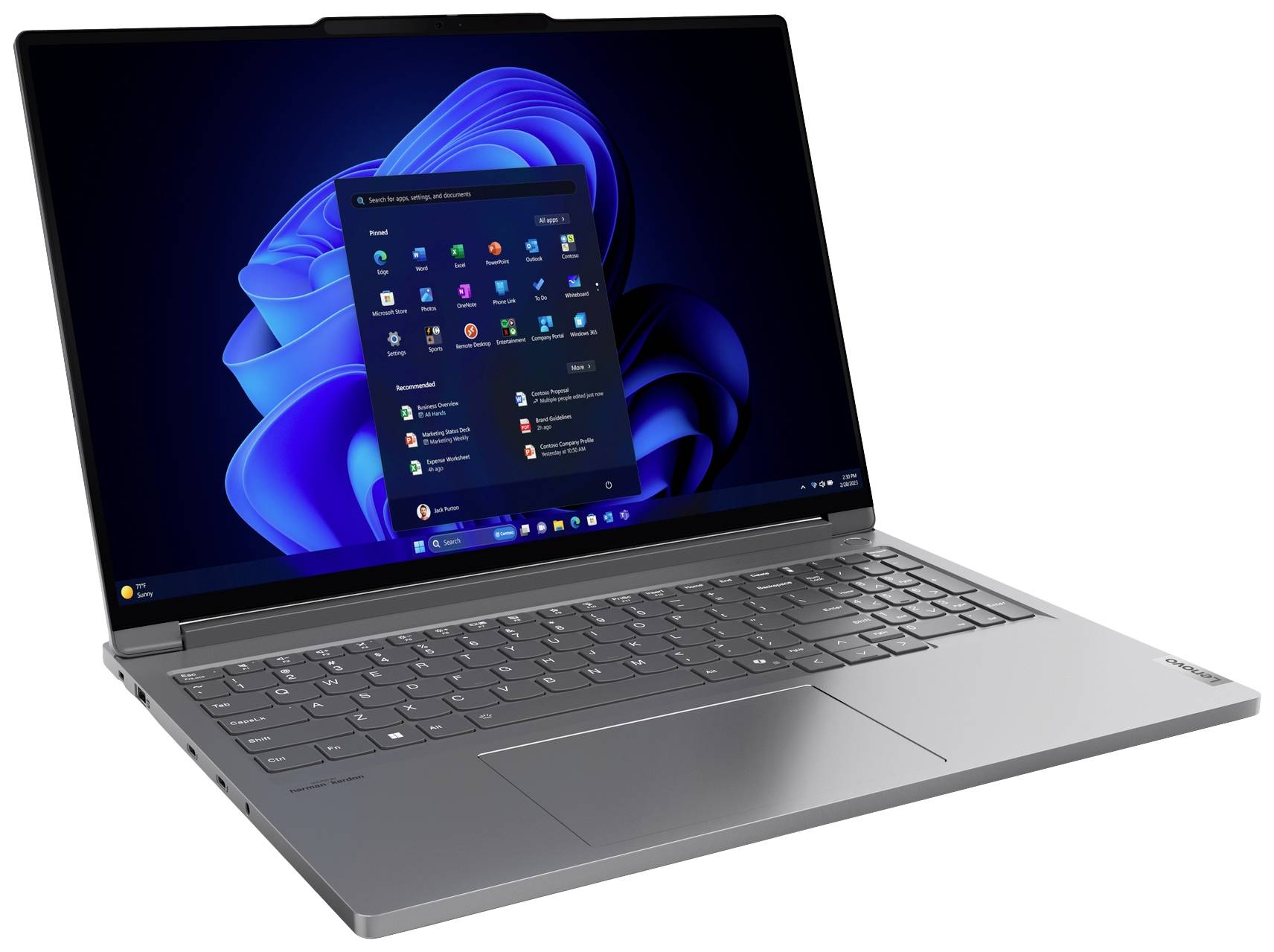 Lenovo Notebook ThinkBook 16p G5 IRX 40.6 cm (16 Zoll) WQXGA Intel® Core™ i7 i7-14650HX 32 GB RAM 1 TB SSD Deutsch, QWERTZ Grau 21N5001AGE