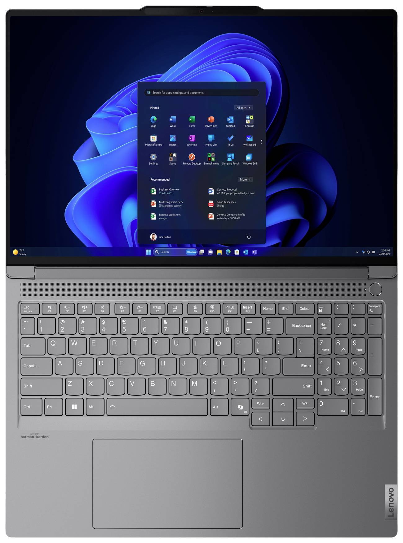 Lenovo Notebook ThinkBook 16p G5 IRX 40.6 cm (16 Zoll) WQXGA Intel® Core™ i7 i7-14650HX 32 GB RAM 1 TB SSD Deutsch, QWERTZ Grau 21N5001AGE