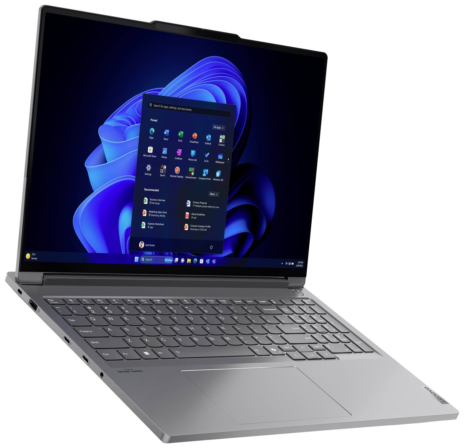 Lenovo Notebook ThinkBook 16p G5 IRX 40.6 cm (16 Zoll) WQXGA Intel® Core™ i7 i7-14650HX 32 GB RAM 1 TB SSD Deutsch, QWERTZ Grau 21N5001AGE