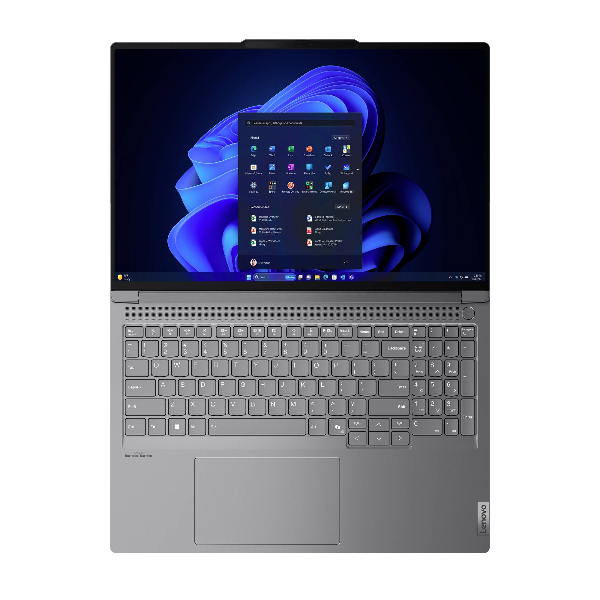 Lenovo Notebook ThinkBook 16p G5 IRX 40.6 cm (16 Zoll) WQXGA Intel® Core™ i7 i7-14650HX 32 GB RAM 1 TB SSD Deutsch, QWERTZ Grau 21N5001AGE