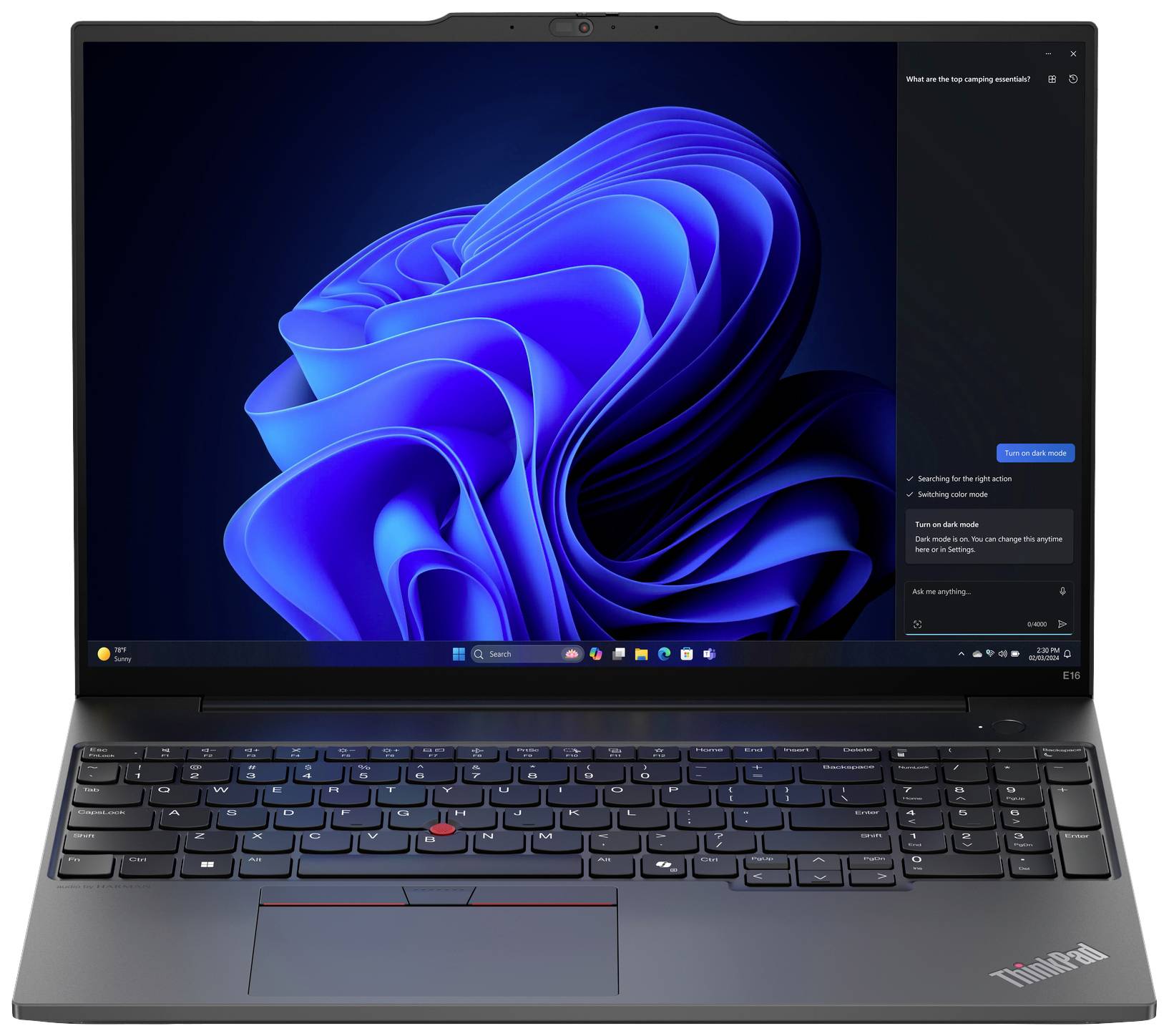 Lenovo Notebook ThinkPad E16 40.6cm (16 Zoll) WUXGA AMD Ryzen 7 7735HS 32GB RAM 1TB SSD Deutsch, QWERTZ AMD Radeon 680M Win 11