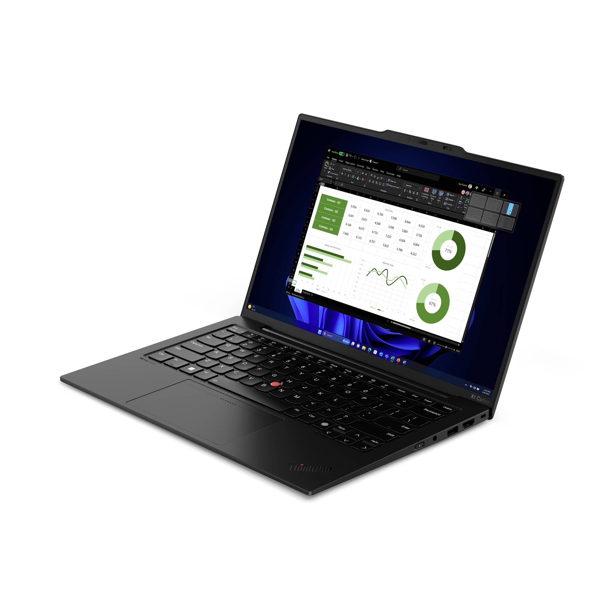 Lenovo Notebook ThinkPad X1 Carbon 35.6cm (14 Zoll) WUXGA Intel® Core™ Ultra 5 125U 32GB RAM 1TB SSD Deutsch, QWERTZ Intel HD
