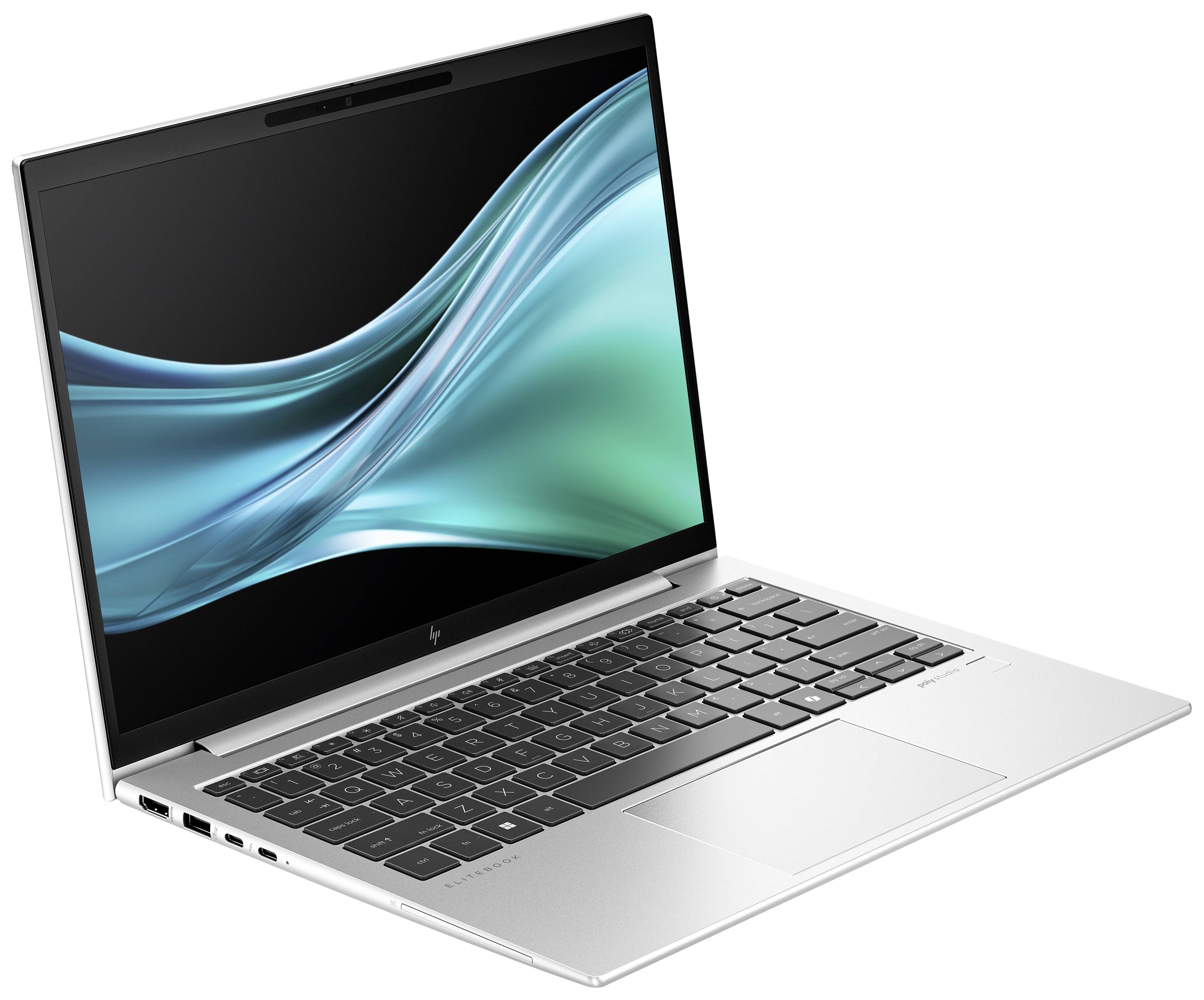 HP Notebook 33.8cm (13.3 Zoll) Full-HD+ Intel® Core™ Ultra 7 155U 16GB RAM 512GB SSD Deutsch, QWERTZ Intel Graphics Silber A26Q7E