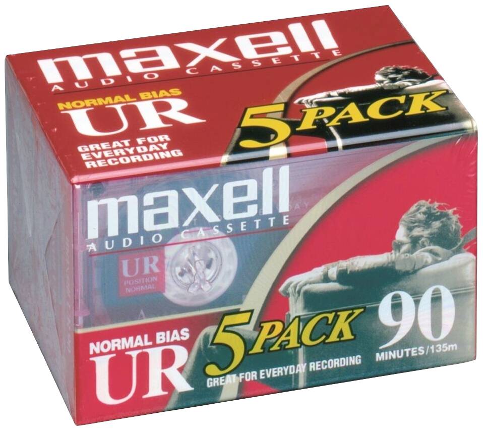 Maxell Audiokassette 90 min 5er Set