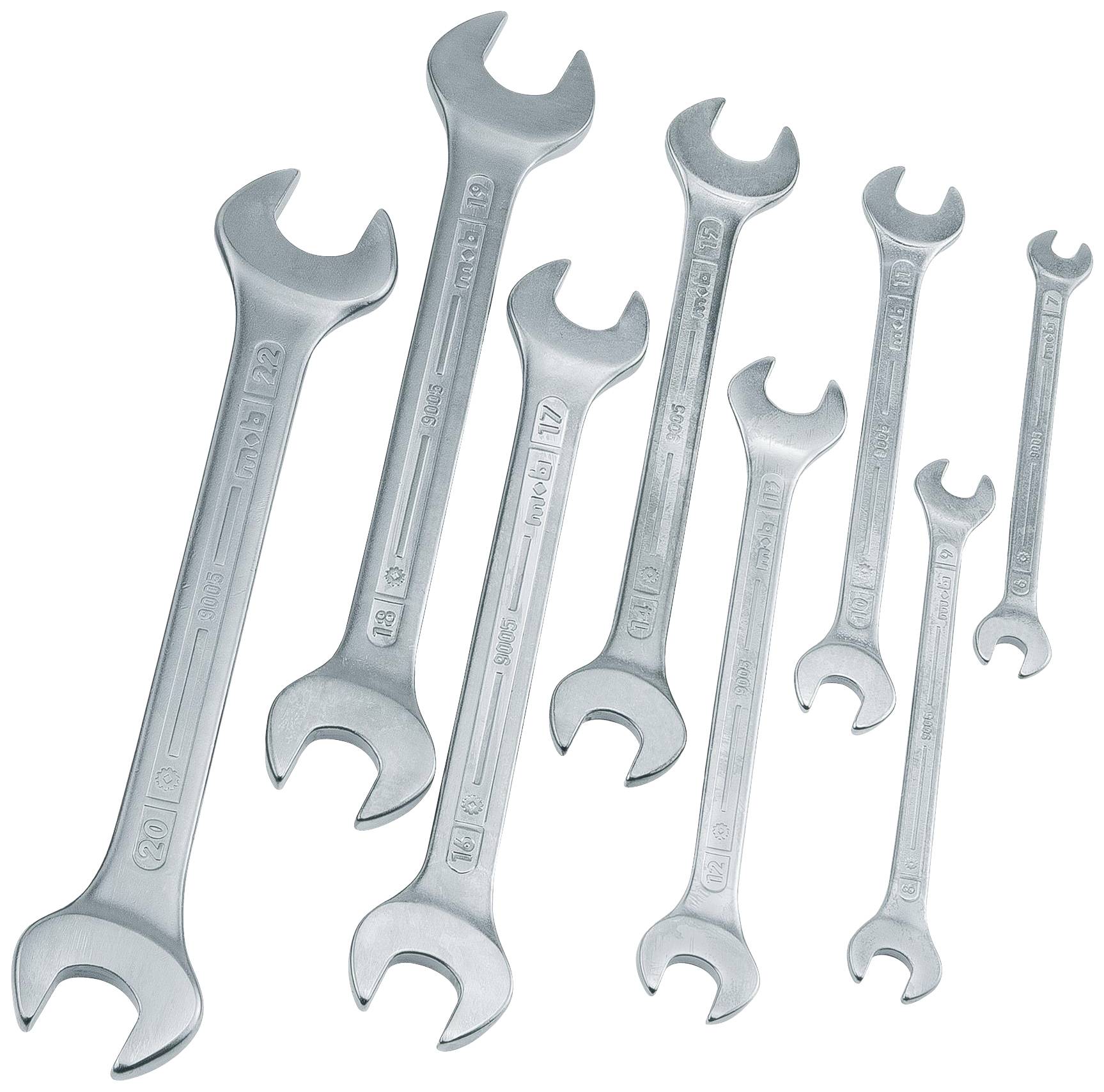 MOB 9005000101 Doppel-Maulschlüssel-Satz 8teilig Schlüsselweite (Metrisch) 6 - 22mm