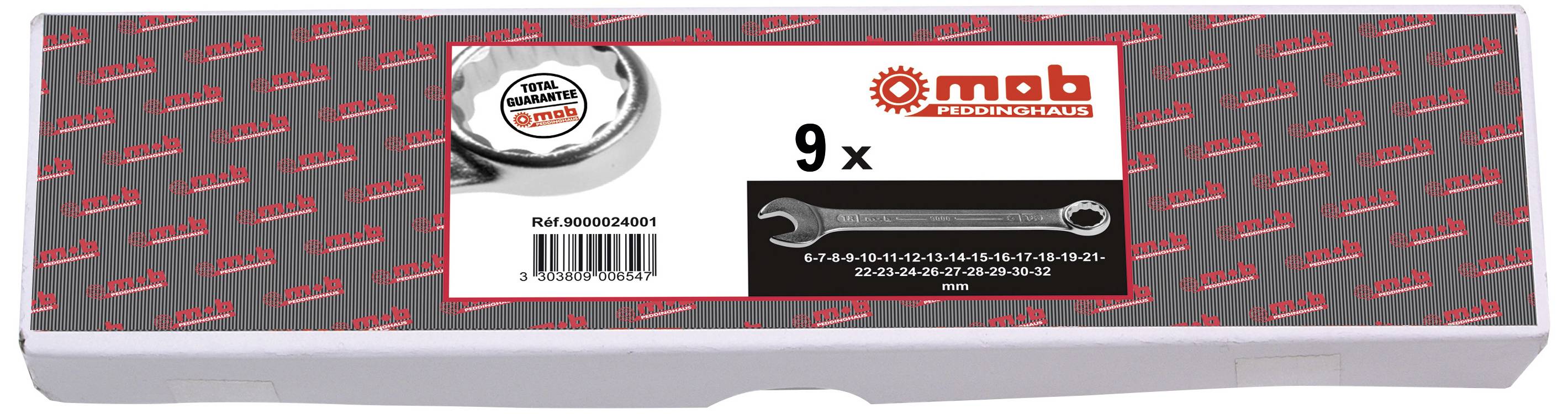 MOB 9000016001 Ring-Maulschlüssel-Satz 16teilig Schlüsselweite (Metrisch) 8 - 24mm