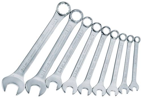 MOB 9000009001 Ring-Maulschlüssel-Satz 9teilig Schlüsselweite (Metrisch) 8 - 19 mm