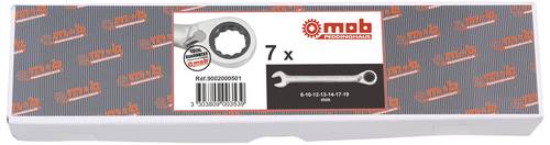 MOB 9002000601 Ring-Ratschenschlüssel-Satz 12teilig Schlüsselweite (Metrisch) 8 - 19 mm