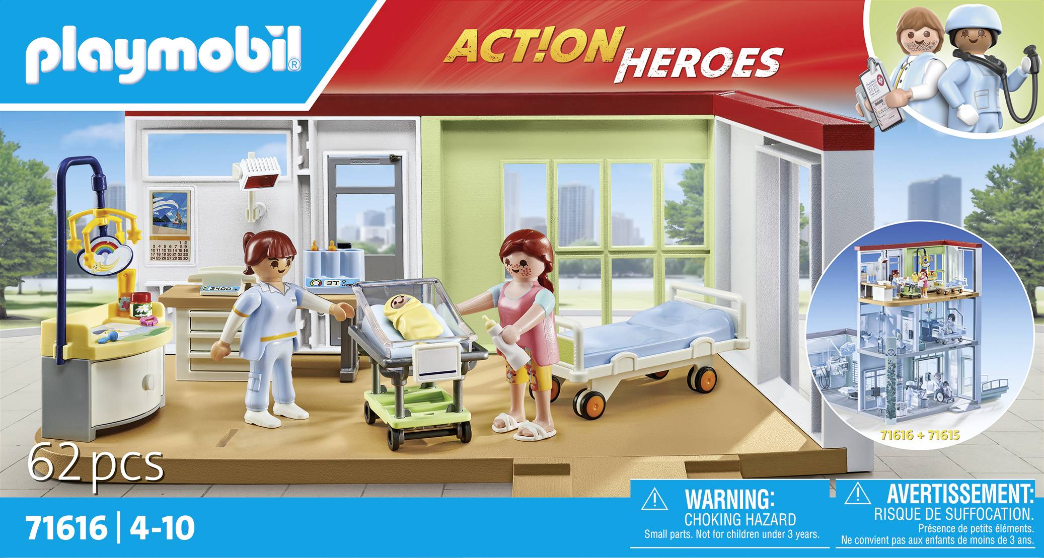 Playmobil® ACT!ON HEROES Entbindungsstation 71616