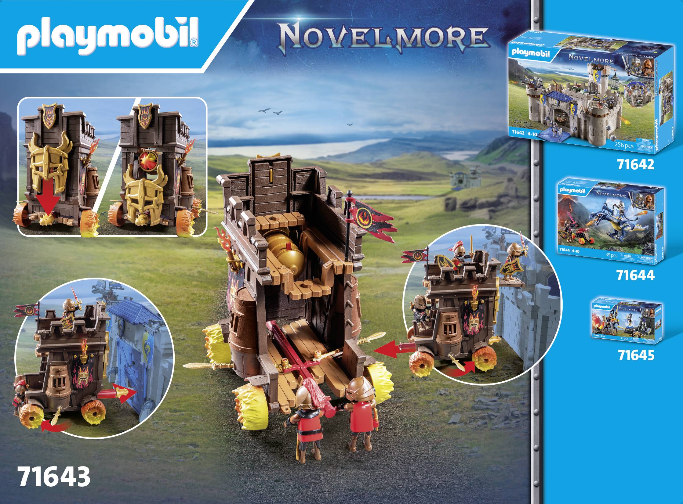 Playmobil® Novelmore Angriffswagen mit Feuerkanone 71643
