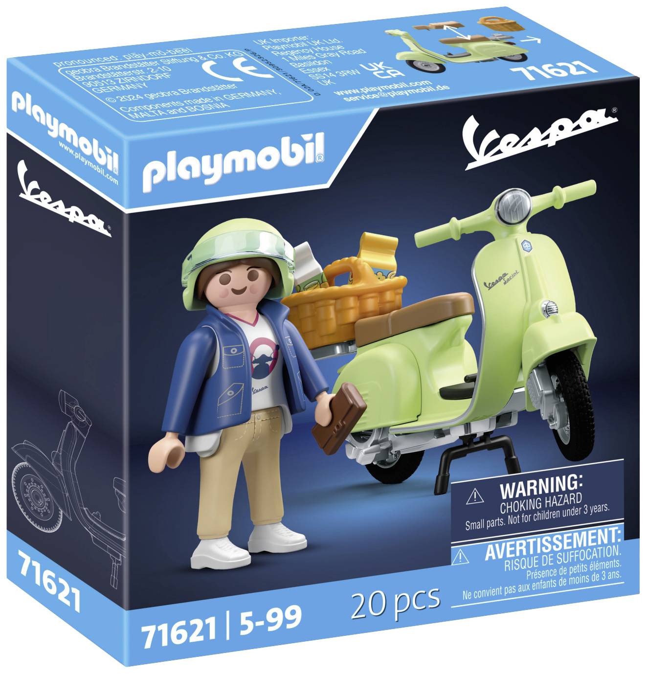 Playmobil® 1969 Vespa 150 Sprint Veloce, Hellgrün 71621