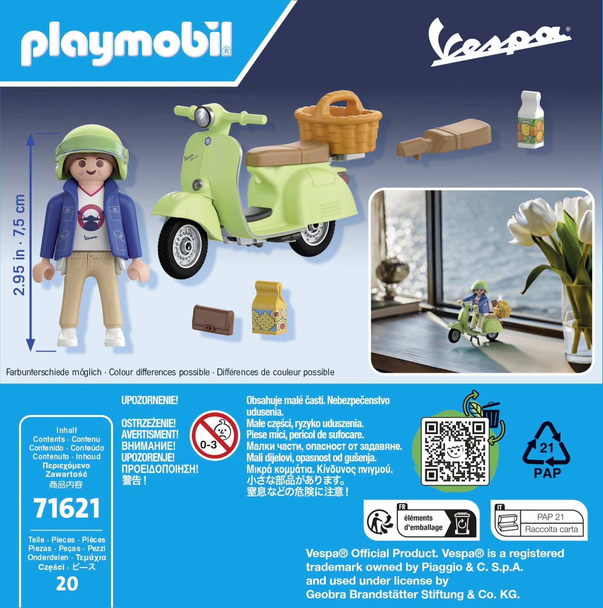 Playmobil® 1969 Vespa 150 Sprint Veloce, Hellgrün 71621