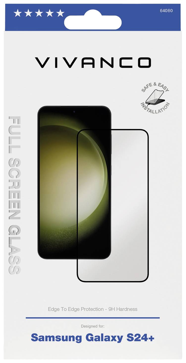 Vivanco 2.5DGLASVVSGS24P Displayschutzglas Samsung Galaxy S24+ 1 St. Anti-Fingerprint, kratzfest 64080