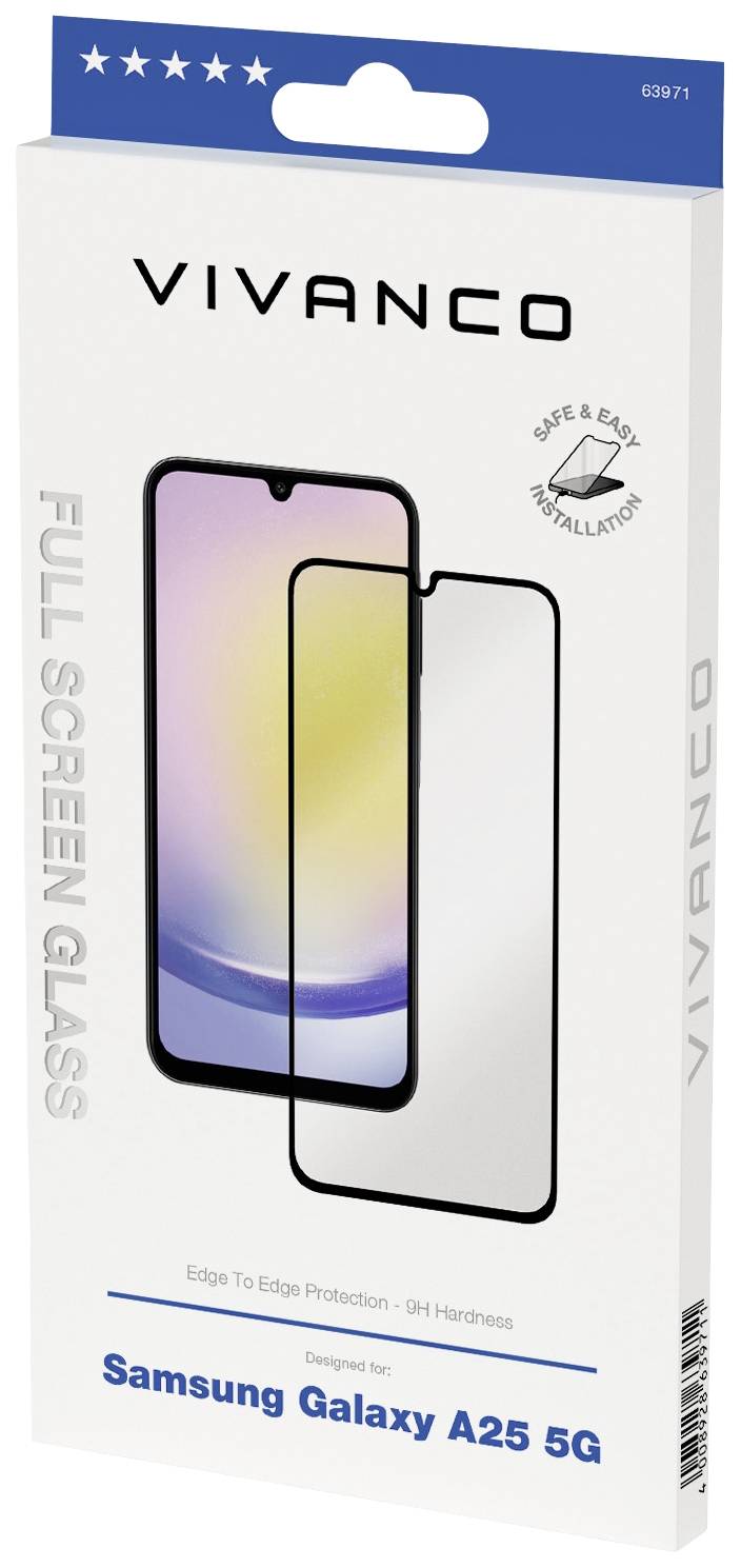 Vivanco 2.5DGLASVVSGA255G Displayschutzglas Samsung Galaxy A25 5G 1 St. Anti-Fingerprint, kratzfest 63971