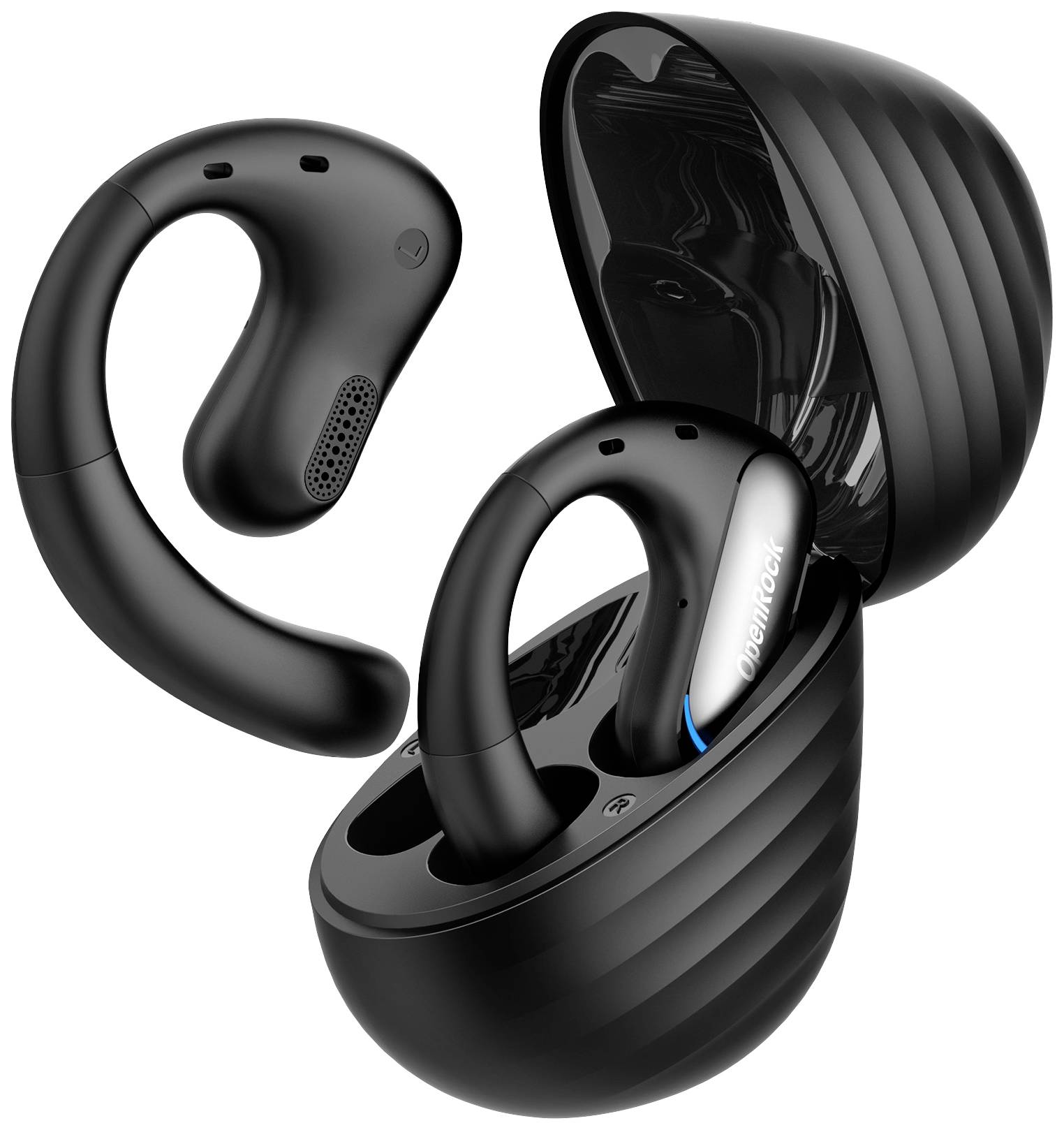 OneOdio OpenRock Pro T1 Ear Free Kopfhörer Bluetooth® Stereo Schwarz Ladecase, Ohrbügel, Wasserbeständig Sport