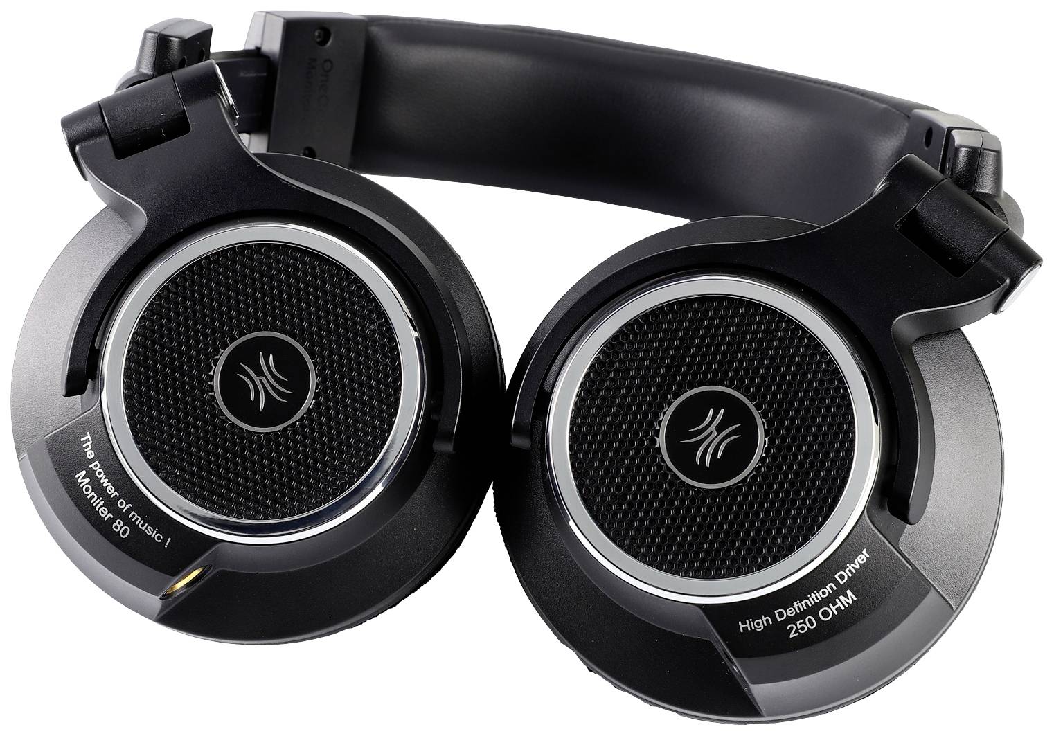 OneOdio Monitor 80 Over Ear Kopfhörer kabelgebunden Stereo Schwarz High-Resolution Audio Faltbar, Schwenkbare Ohrmuscheln Studio