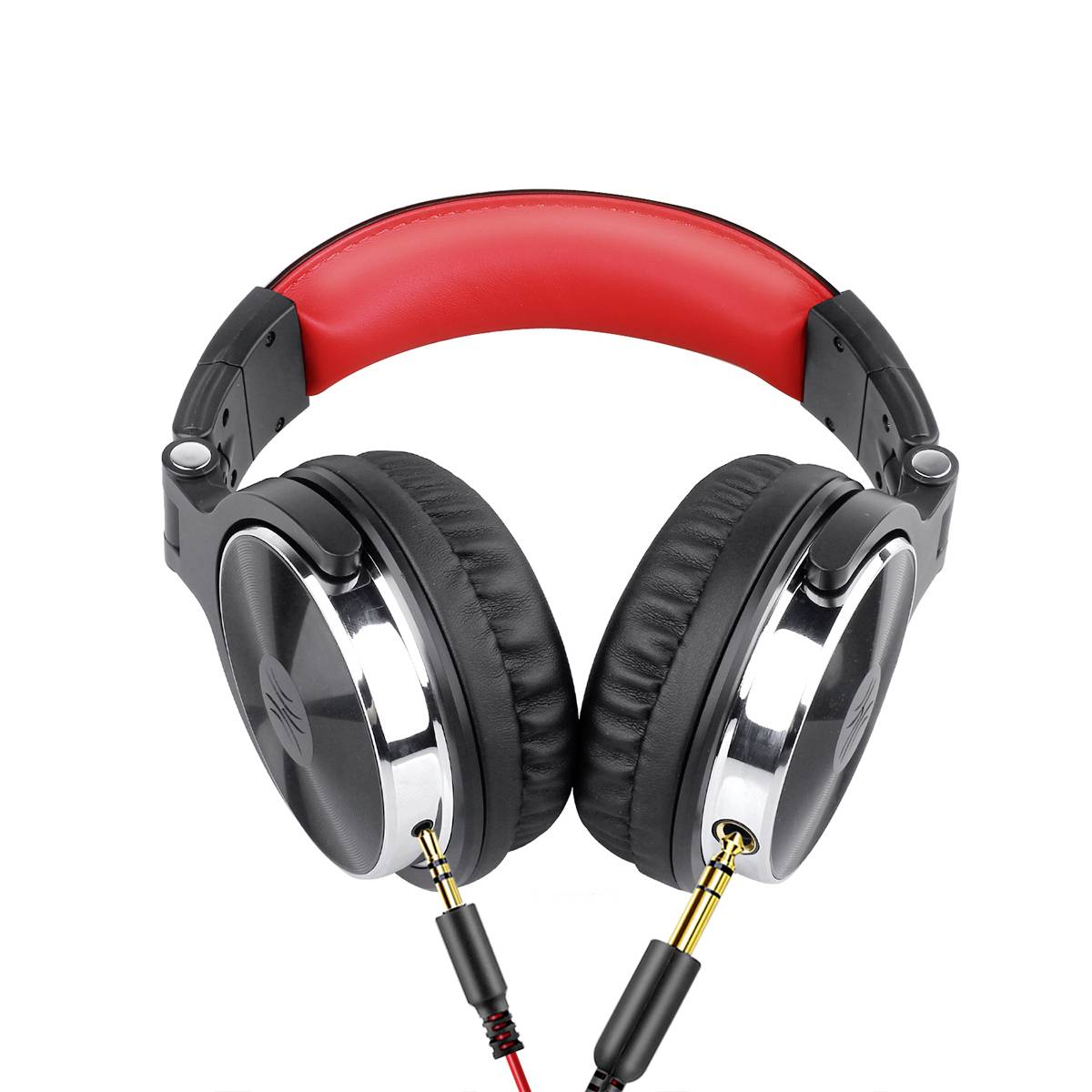 OneOdio Pro-10 Over Ear Kopfhörer kabelgebunden Stereo Schwarz, Rot High-Resolution Audio Faltbar, Schwenkbare Ohrmuscheln DJ