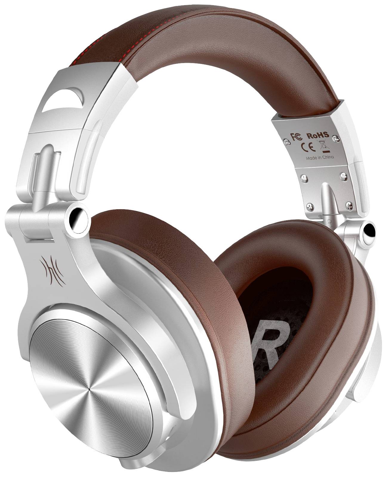 OneOdio Fusion A70 Over Ear Headset Bluetooth® Stereo Silber, Braun High-Resolution Audio Headset, Schwenkbare Ohrmuscheln DJ