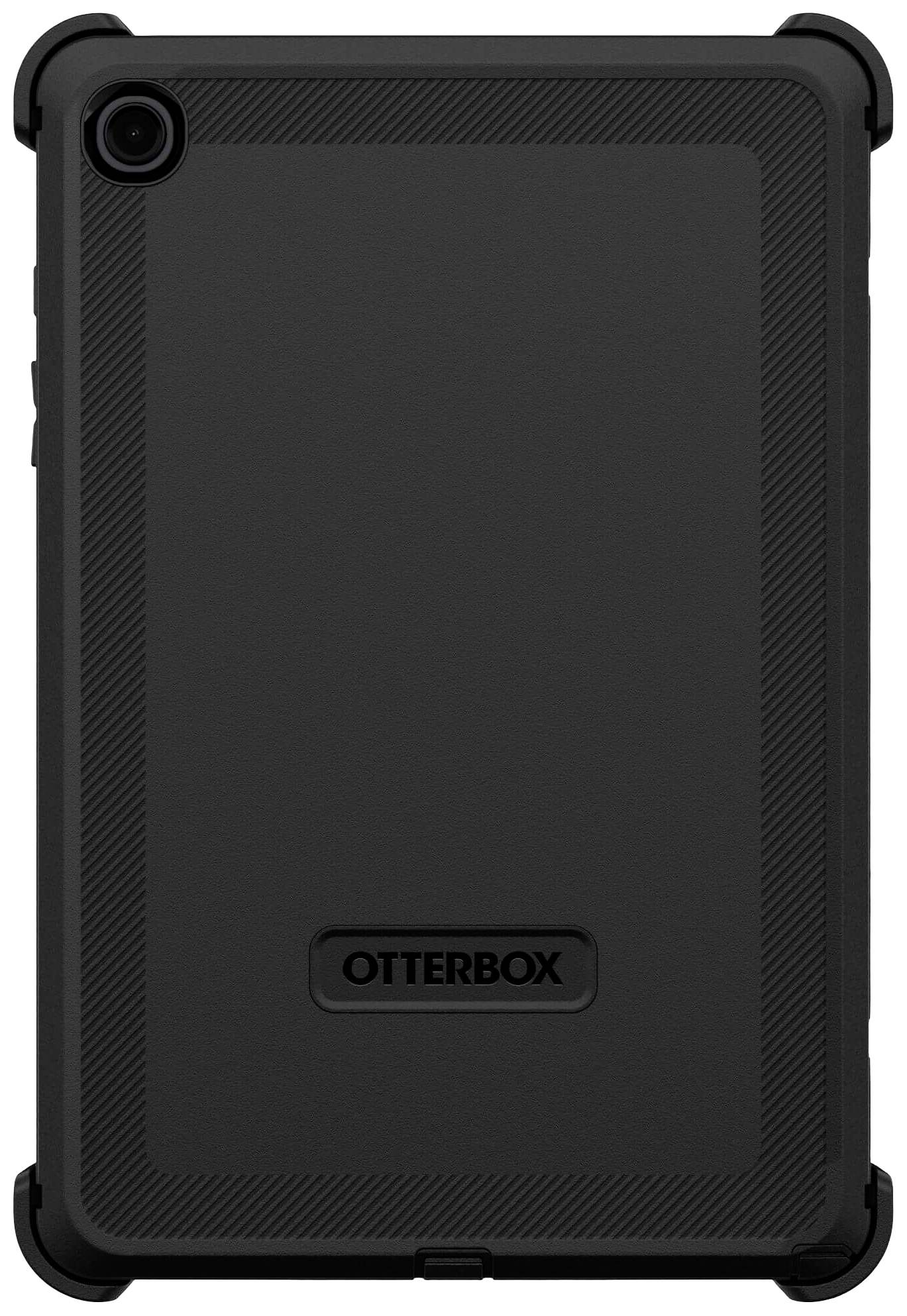 Schwarzes Otterbox-Tabletcase mit verstärkten Ecken, sichtbar von hinten. Schlichtes Design, bietet zusätzlichen Schutz.