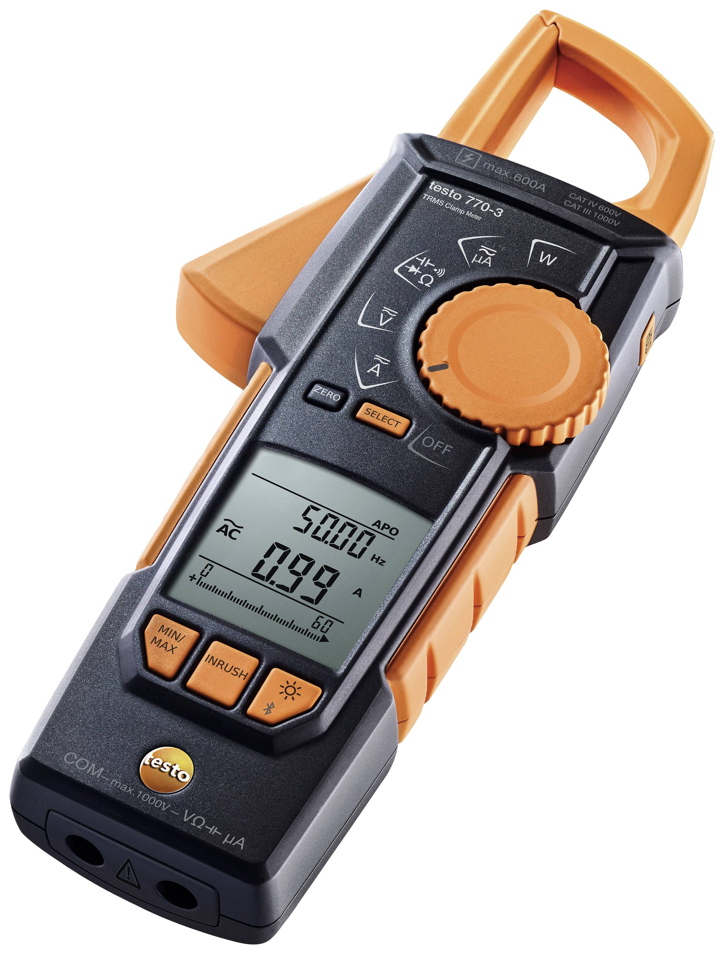 Testo 770-3 Stromzange digital CAT III 1000 V, CAT IV 600 V Anzeige (Counts): 6000