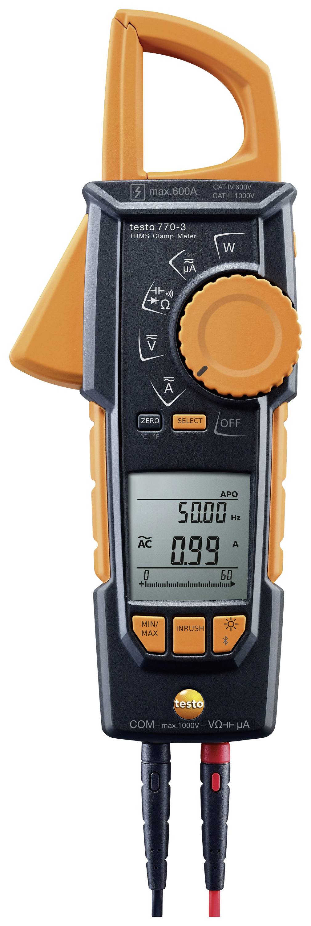Testo 770-3 Stromzange digital CAT III 1000 V, CAT IV 600V Anzeige (Counts): 6000