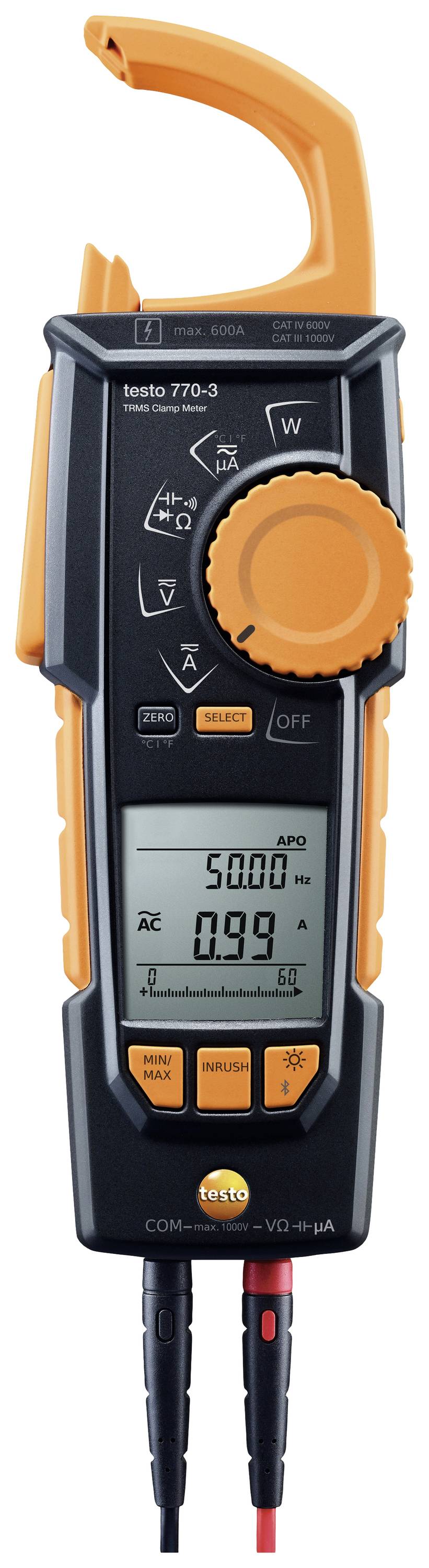 Testo 770-3 Stromzange digital CAT III 1000 V, CAT IV 600V Anzeige (Counts): 6000