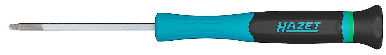 Schraubendreher mit blau-schwarzem Griff und T-förmiger Spitze, mit der Aufschrift 'HAZET' auf dem Griff.