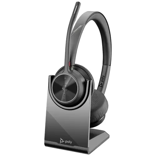 HP Poly Voyager 4320-M +BT700 Dongle On Ear Headset Bluetooth® Stereo Schwarz Noise Cancelling Lautstärkeregelung HP Poly Voyager 4320-M +BT700 Dongle On Ear Headset Bluetooth® Stereo Schwarz Noise Cancelling Lautstärkeregelung
