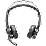 HP Poly Voyager Focus 2 USB-C Headset Computer On Ear Headset Bluetooth® Stereo Schwarz Noise Cancelling Lautstärkeregelung