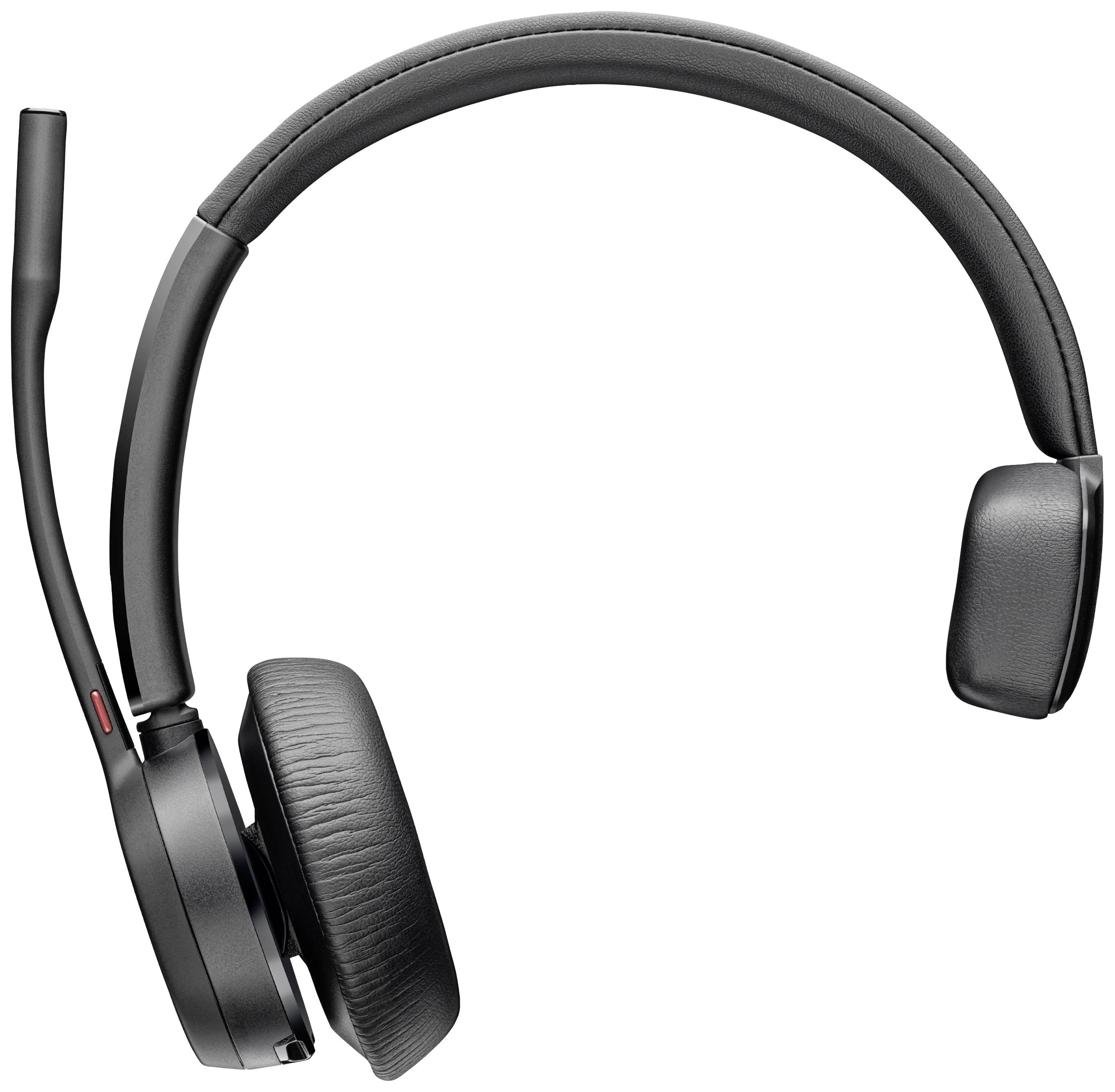 Ein schwarzes Over-Ear-Headset mit Mikrofonarm, geeignet für professionelle Telefonate oder Online-Meetings.