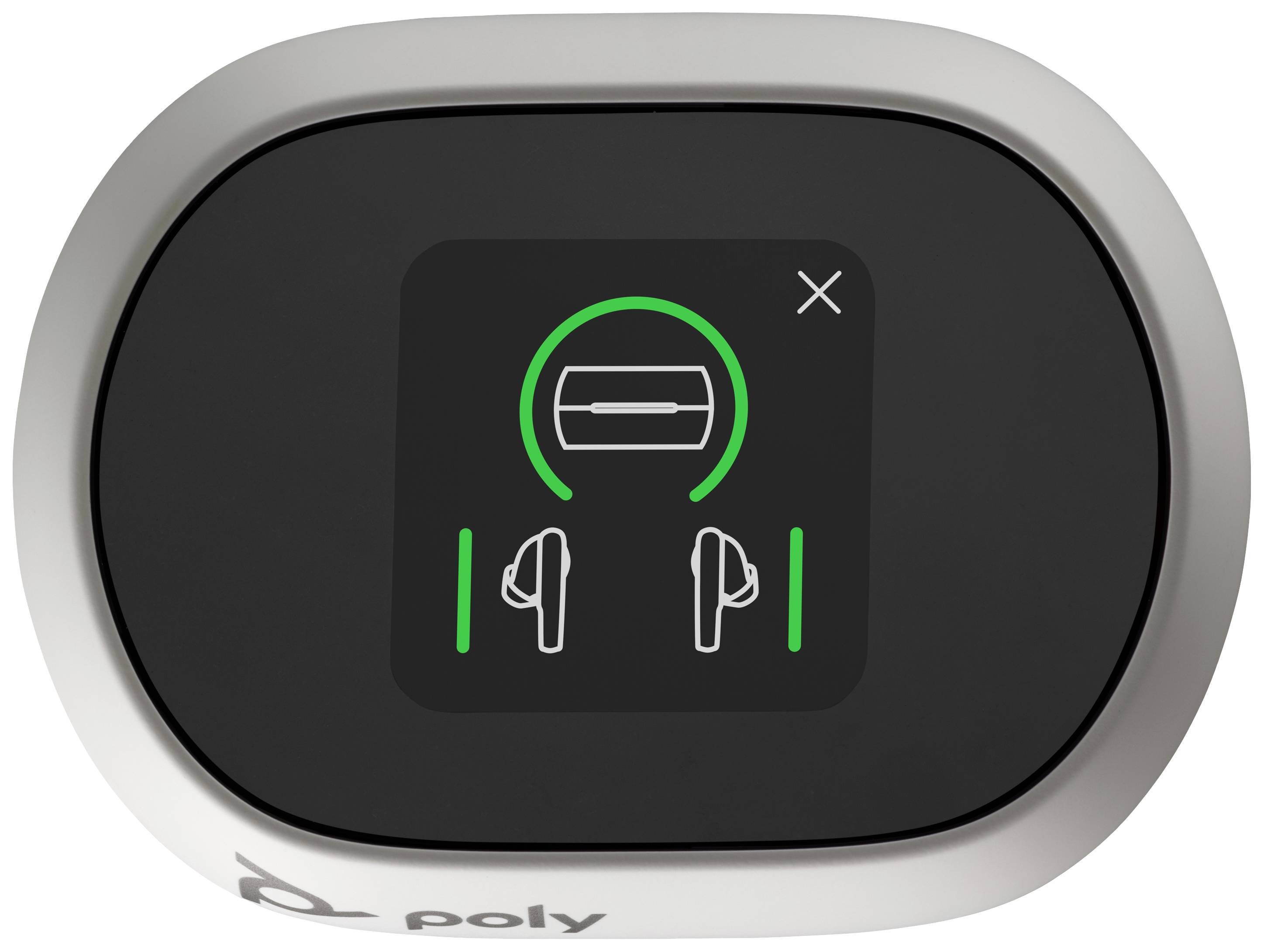 HP Poly Voyager Free 60+ UC Earbuds In Ear Kopfhörer Funk Stereo Weiß Noise Cancelling Lautstärkeregelung, Mikrofon-Stummschaltung Computer