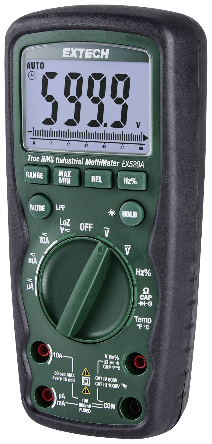 Extech EX520A Hand-Multimeter digital CAT IV 600V Anzeige (Counts): 6000