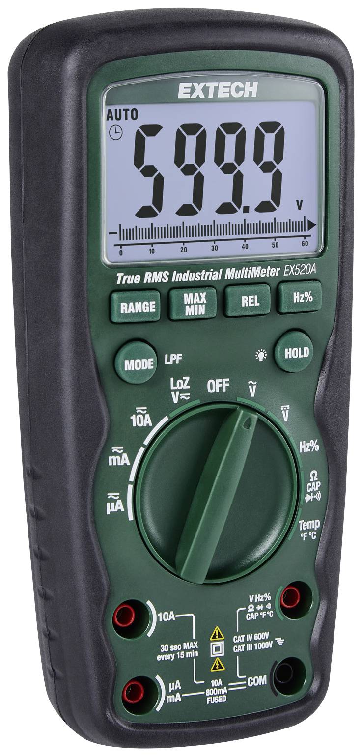 Extech EX520A Hand-Multimeter digital CAT IV 600V Anzeige (Counts): 6000