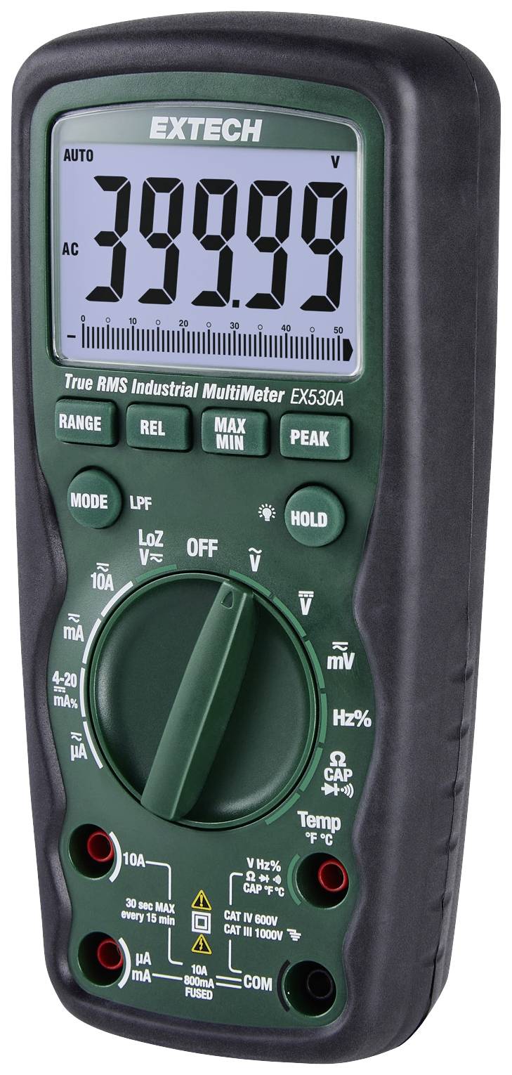Extech EX530A Hand-Multimeter digital CAT IV 600V Anzeige (Counts): 50000