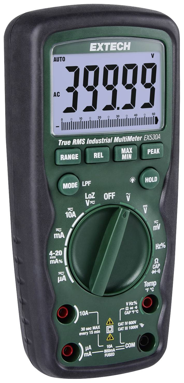 Extech EX530A Hand-Multimeter digital CAT IV 600V Anzeige (Counts): 50000