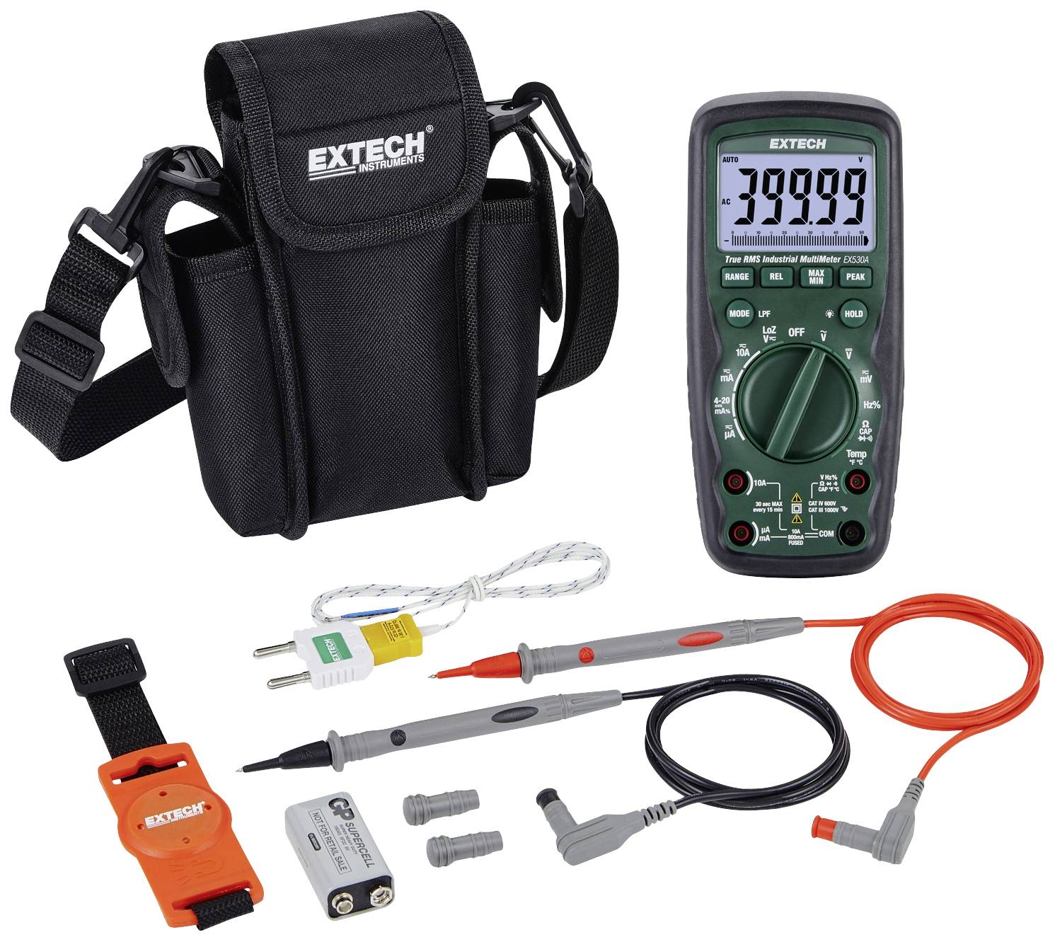 Extech EX530A Hand-Multimeter digital CAT IV 600V Anzeige (Counts): 50000