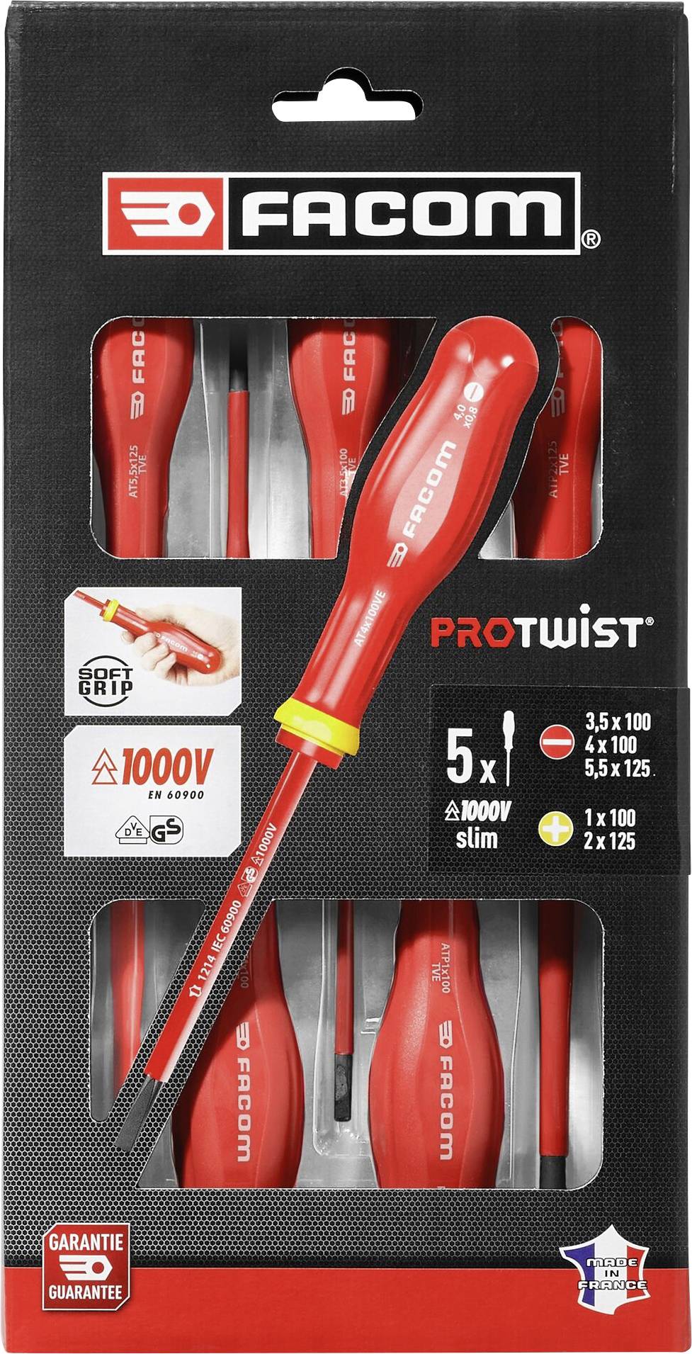 Facom Elektriker Schraubendreher-Set 5teilig