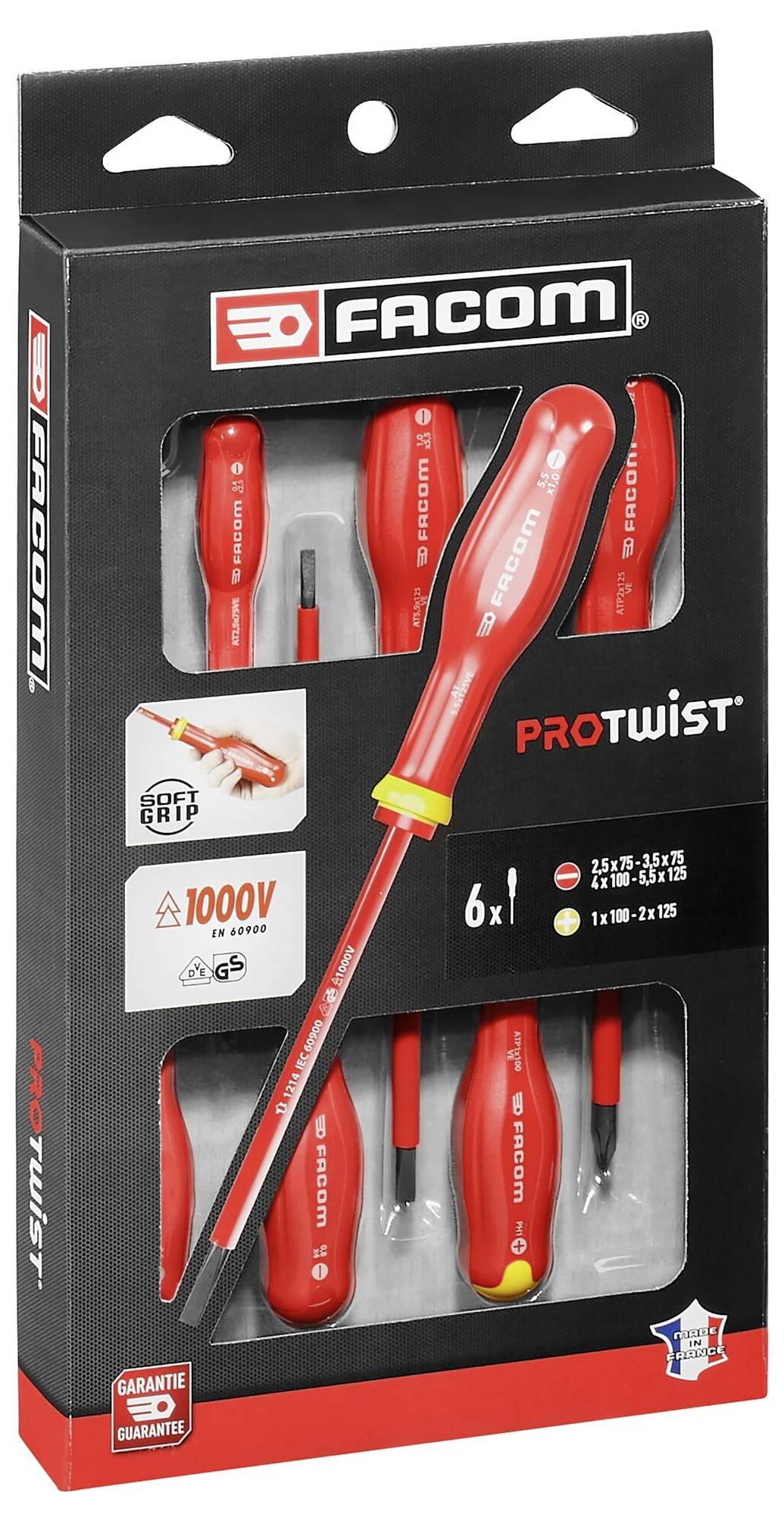 Facom Elektriker Schraubendreher-Set 6teilig