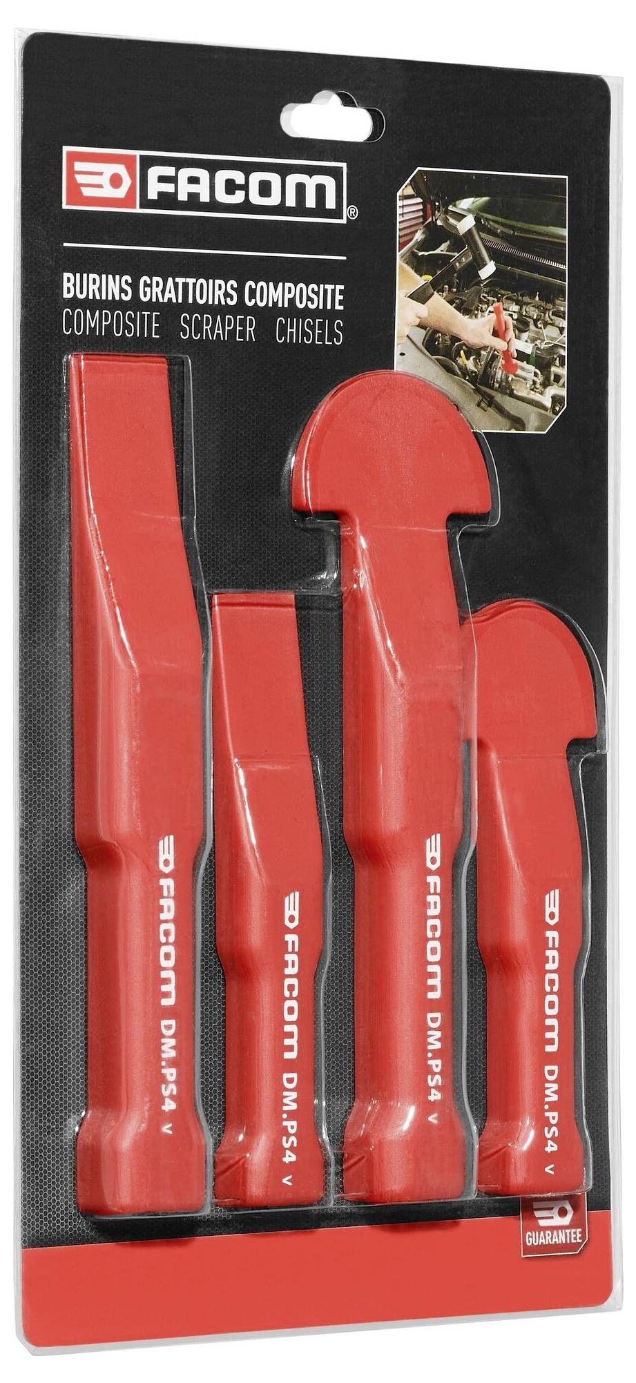 Facom DM.PS4PB Meißel-Set 4teilig 1 Set