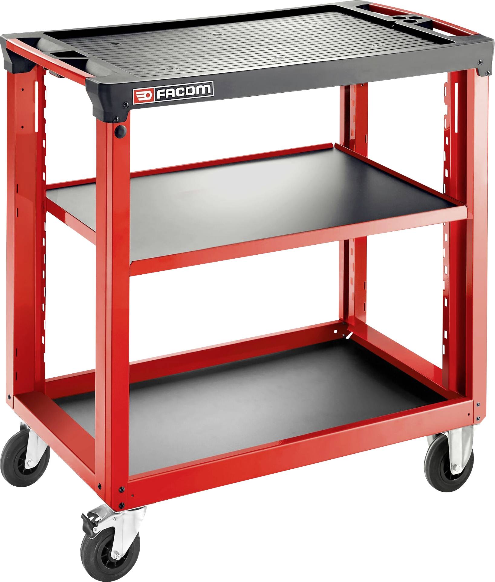 Facom ROLL.UC3SM4 Fahrbarer Beistelltisch 3 Ebenen 4 Mod 22kg Rot, Schwarz