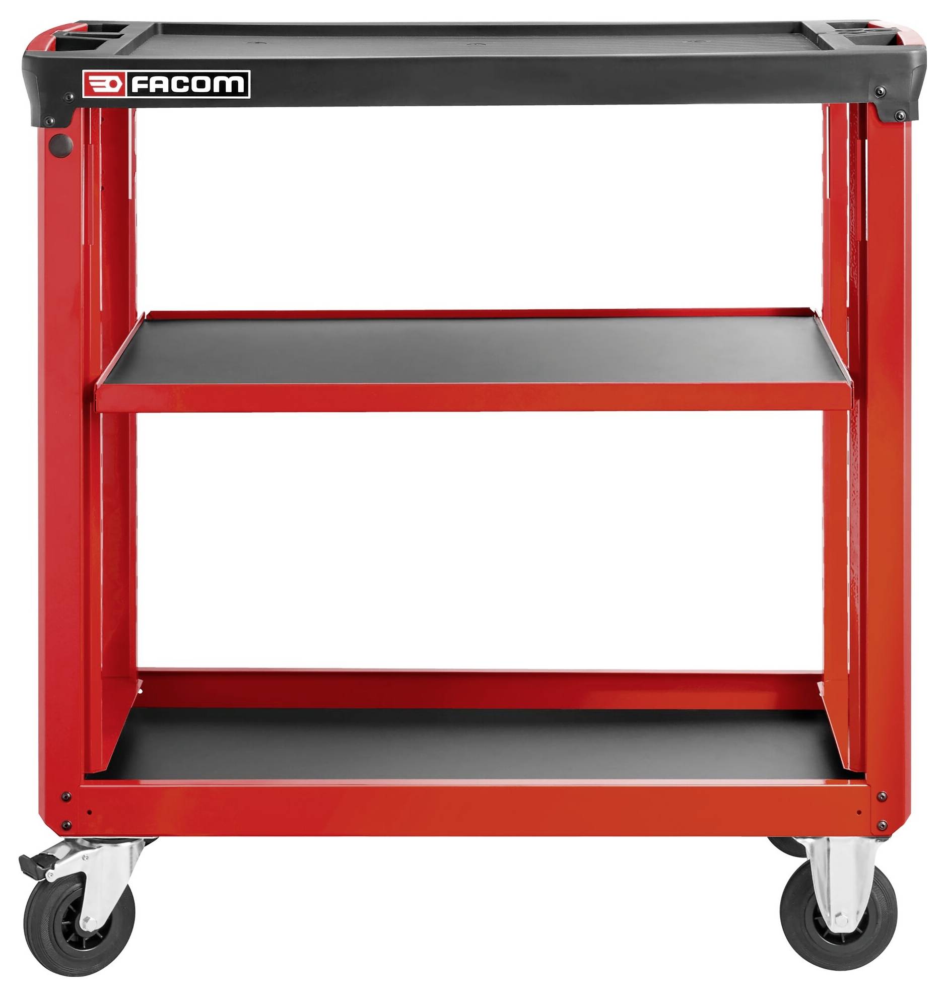Facom ROLL.UC3SM4 Fahrbarer Beistelltisch 3 Ebenen 4 Mod 22kg Rot, Schwarz