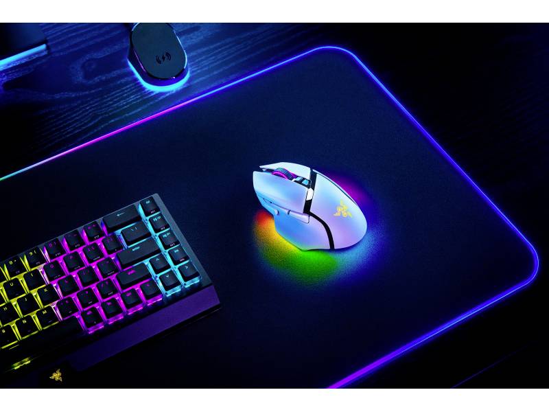 RAZER Basilisk V3 Pro White Gaming-Maus Bluetooth® Optisch Weiß 30000 dpi