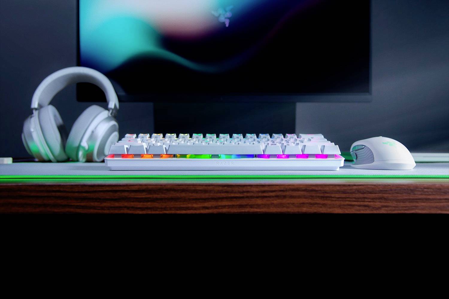 RAZER Huntsman Mini Mercury Edt. Kabelgebunden Gaming-Tastatur Englisch, QWERTY Weiß Beleuchtet