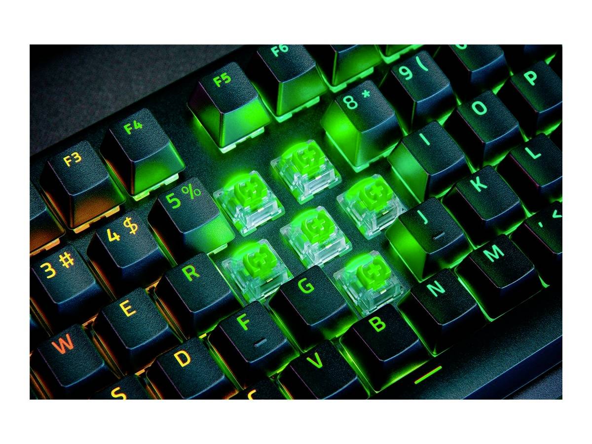 RAZER BlackWidow V4 Pro Green Switch Kabelgebunden Gaming-Tastatur Deutsch, QWERTZ Schwarz Beleuchtet