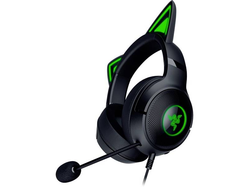 RAZER Kraken Kitty V2 Over Ear Headset kabelgebunden Stereo Schwarz Gaming