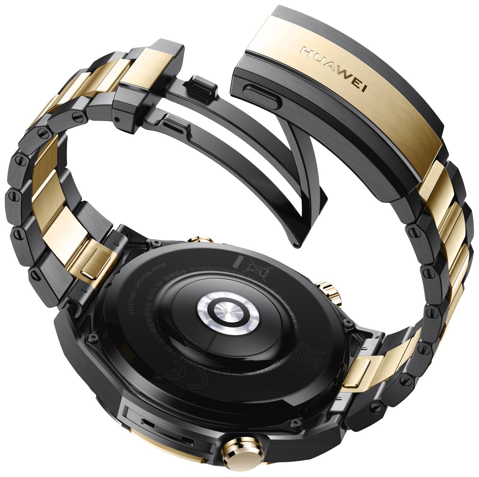 HUAWEI Watch Ultimate Design Smartwatch Gold, Schwarz